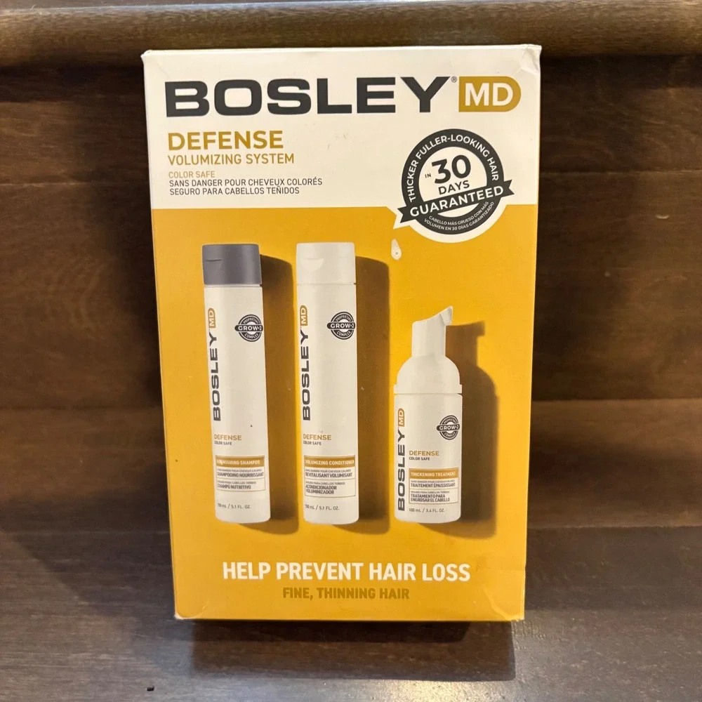 BosleyMD Defense Volumizing System Unisex 3-Piece Kit Hair Loss Prevention